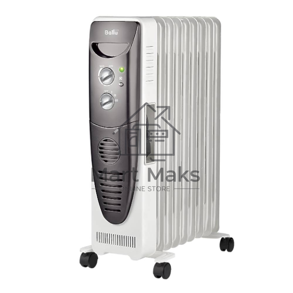 Масляный обогреватель Ballu Turbo BOH/TB- 09FH 2000 (9 секций) белый, 2000 Вт, 28 м2, термостат