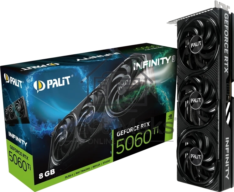 Видеокарта Palit PCIE16 RTX5060TI 8GB PA-RTX5060Ti INFINITY 3 8GB