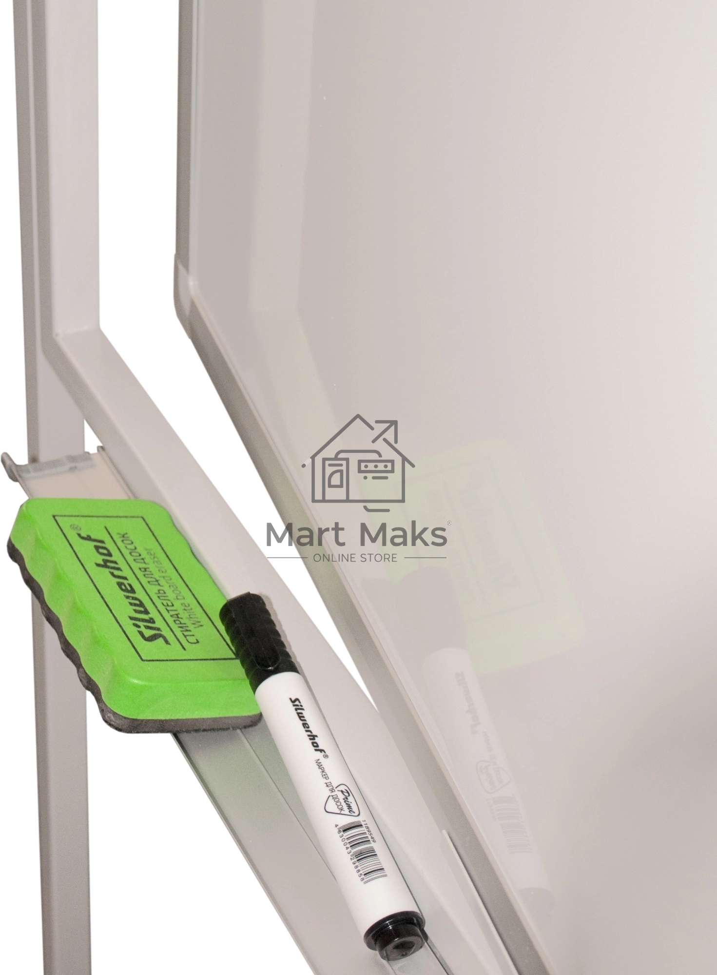 Флипчарт Silwerhof DAILY, лак, 70x100см на роликах белый вращающаяся