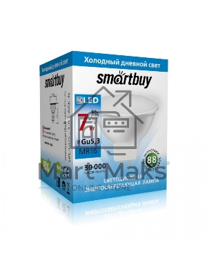Светодиодная (LED) лампа Smartbuy GU5_3-07W/6000 (SBL-GU5_3-07-60K-N)