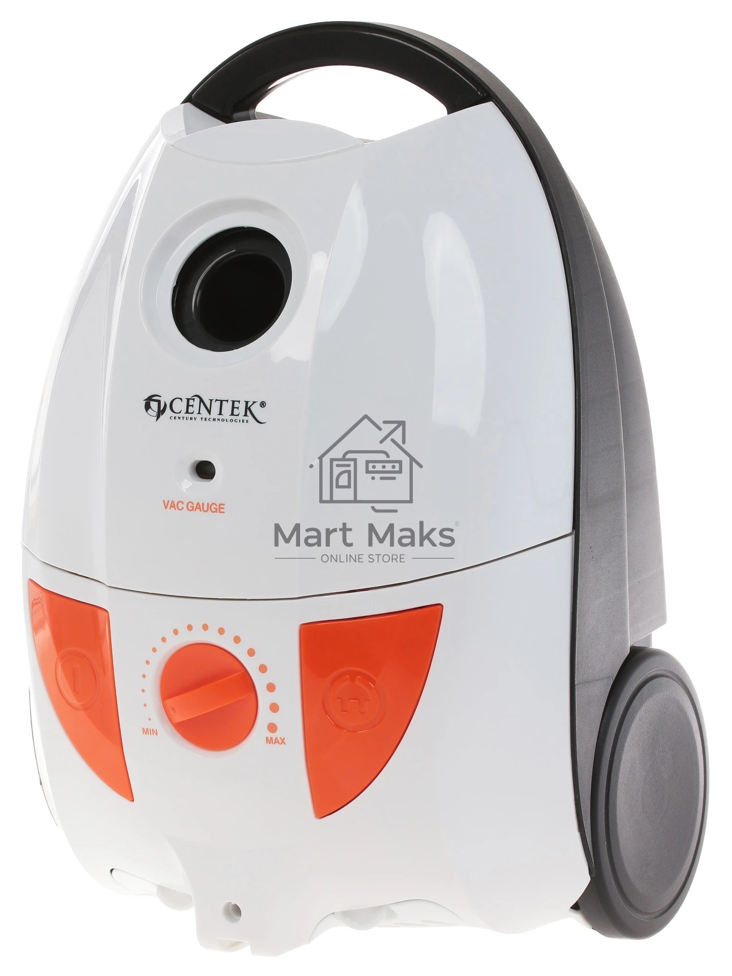 Пылесос Centek CT-2503 белый/оранжевый, 400/2000 Вт, уборка сухая, пылесборник мешок 2.5 л