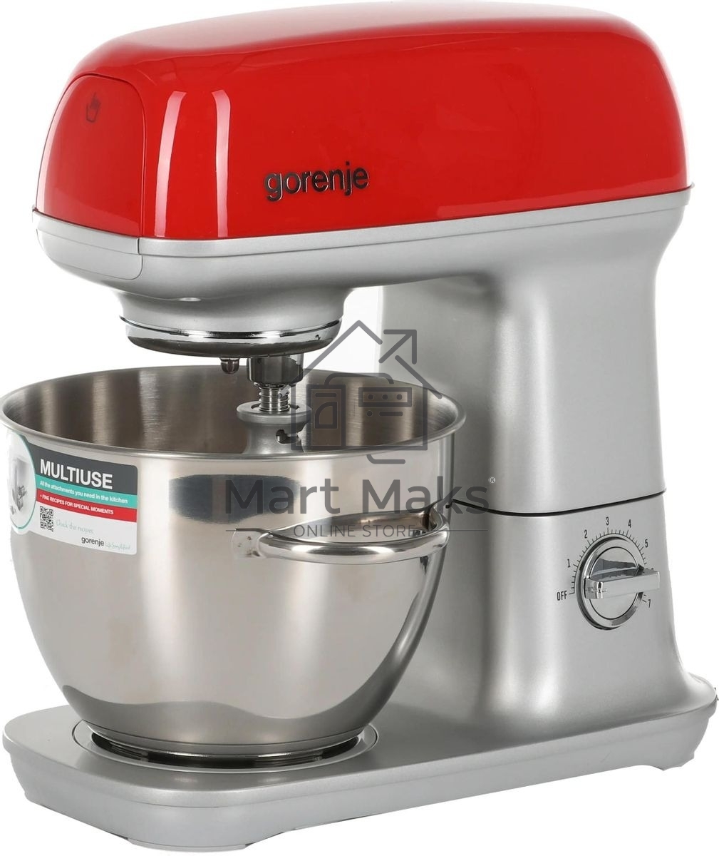 Кухонная машина Gorenje MMC1000RLR планетар.вращ. 1000Вт красный
