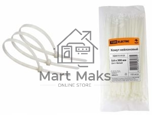 Хомут TDM SQ0515-0123 3.6х300мм нейлон белый 100шт.