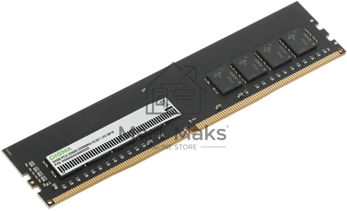 Оперативная память Digma, DDR4, 32GB (1x32GB), 3200MHz, CL22, DIMM