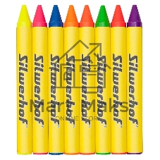 Восковые мелки Silwerhof Neon Монстрики 8 цветов, длина 100мм, диаметр 10мм, картонная коробка