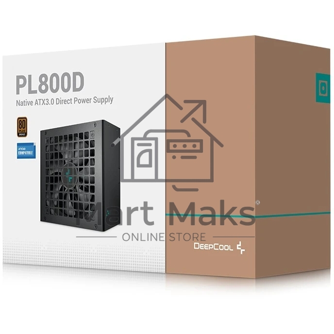 Блок питания Deepcool / GamerStorm PL800D (R-PL800D-FC0B-WDEU-V2), 800Вт, 80 PLUS Bronze, 120мм, черный