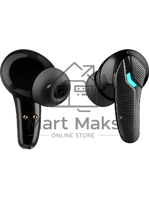 Наушники TWS Defender CyberDots 285 черный, внутриканальные, Bluetooth, светодиодная подсветка, до 4 ч