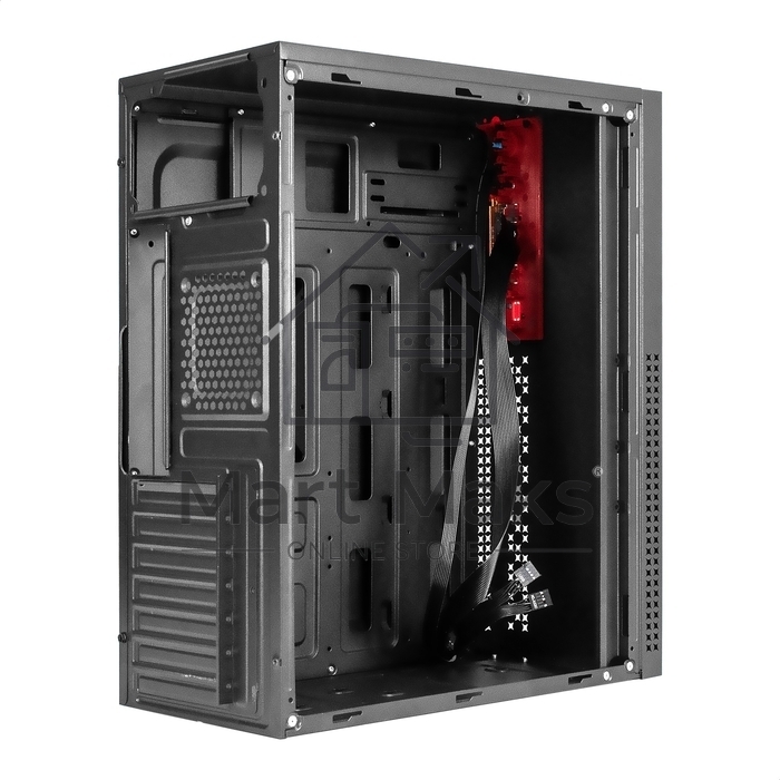 Компьютерный корпус Miditower ExeGate AA-443-UNS350 (ATX, БП UNS350 с вент. 12см, 2*USB+HD Audio, черный)