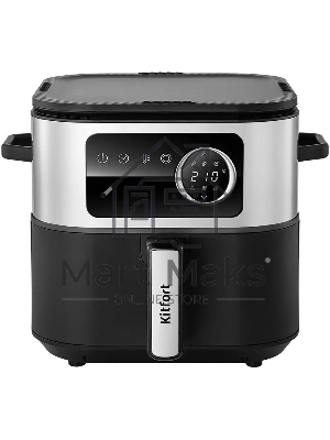 Аэрогриль Kitfort КТ-8127 1930Вт черный/серебристый