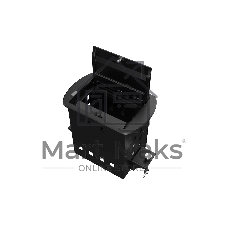Прямоугольный металлический корпус Wize Pro WRTS-M-4CBOX-B серия M, для модульной системы врезного лючка в стол с убирающейся крышкой для установки до 4 модулей-вставок серии М, черный