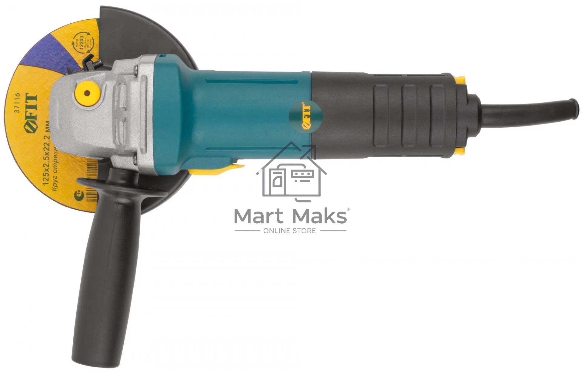 Углошлифовальная машина FIT AG-125/903, 900 Вт, 11000 об/мин, КлК 125 мм, 1,9 кг, армир. ротор, мал., рез. накл., коробка