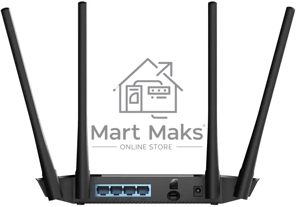 Роутер беспроводной Cudy LT400 N300 10/100BASE-TX/4G cat.4 черный
