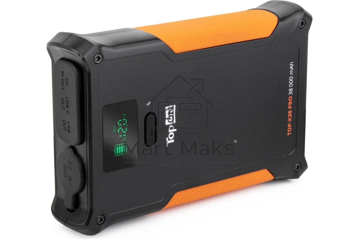 Портативный аккумулятор TopON TOP-X38PRO 38000mAh QC3.0/PD3.0 160W 3A черный/оранжевый (103362)