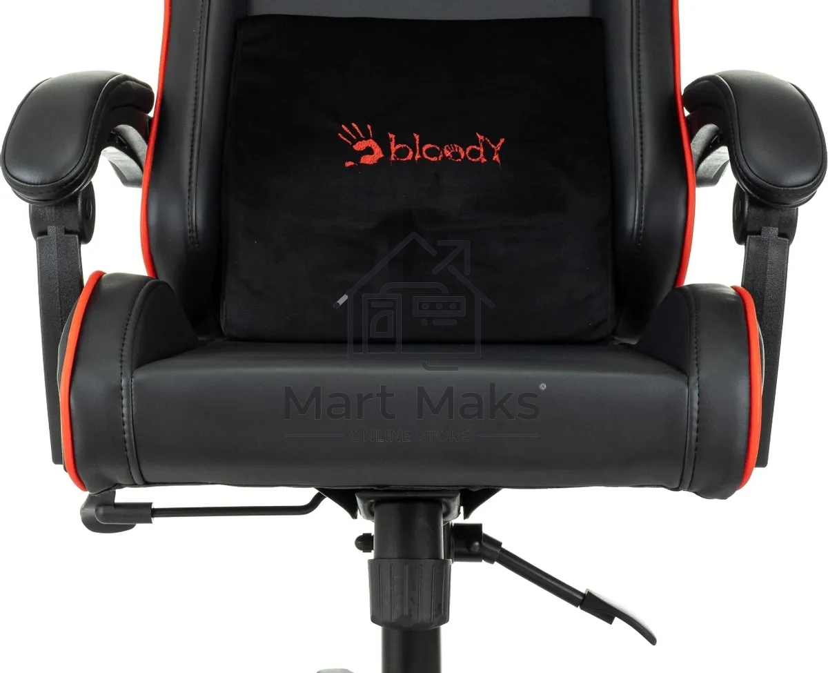Кресло игровое A4Tech Bloody GC-780 черный, сиденье черный кожзам с подголов. крестов. металл черный, пластик черный