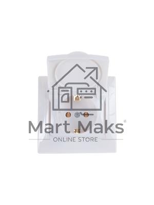 Розетка 1-м СП Кварта 16А РСб10-3-КБ с защ. крышкой с заземл. IP20 белый ИЭК ERK15-K01-16-DM