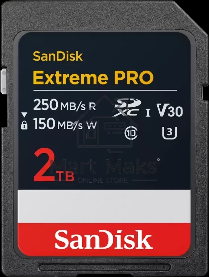 Флешка USB SDXC 2Tb SanDisk Extreme Pro UHS-I Class 3 (U3) V30 200/140 Mb/s SDSDXXD-2T00-GN4IN