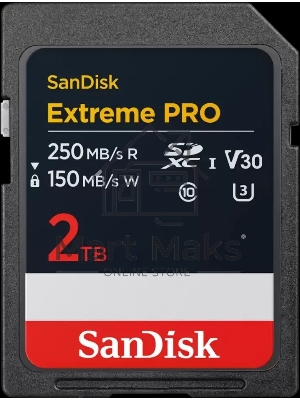 Флешка USB SDXC 2Tb SanDisk Extreme Pro UHS-I Class 3 (U3) V30 200/140 Mb/s SDSDXXD-2T00-GN4IN