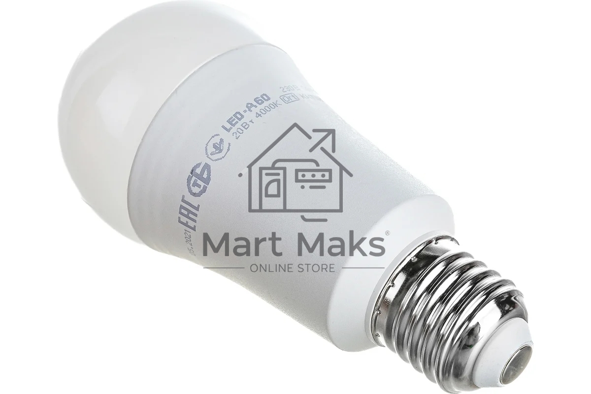 Лампа светодиодная ИЭК LLE-A60-20-230-40-E27 ECO A60 20 Вт грушевидная 230В 4000К E27