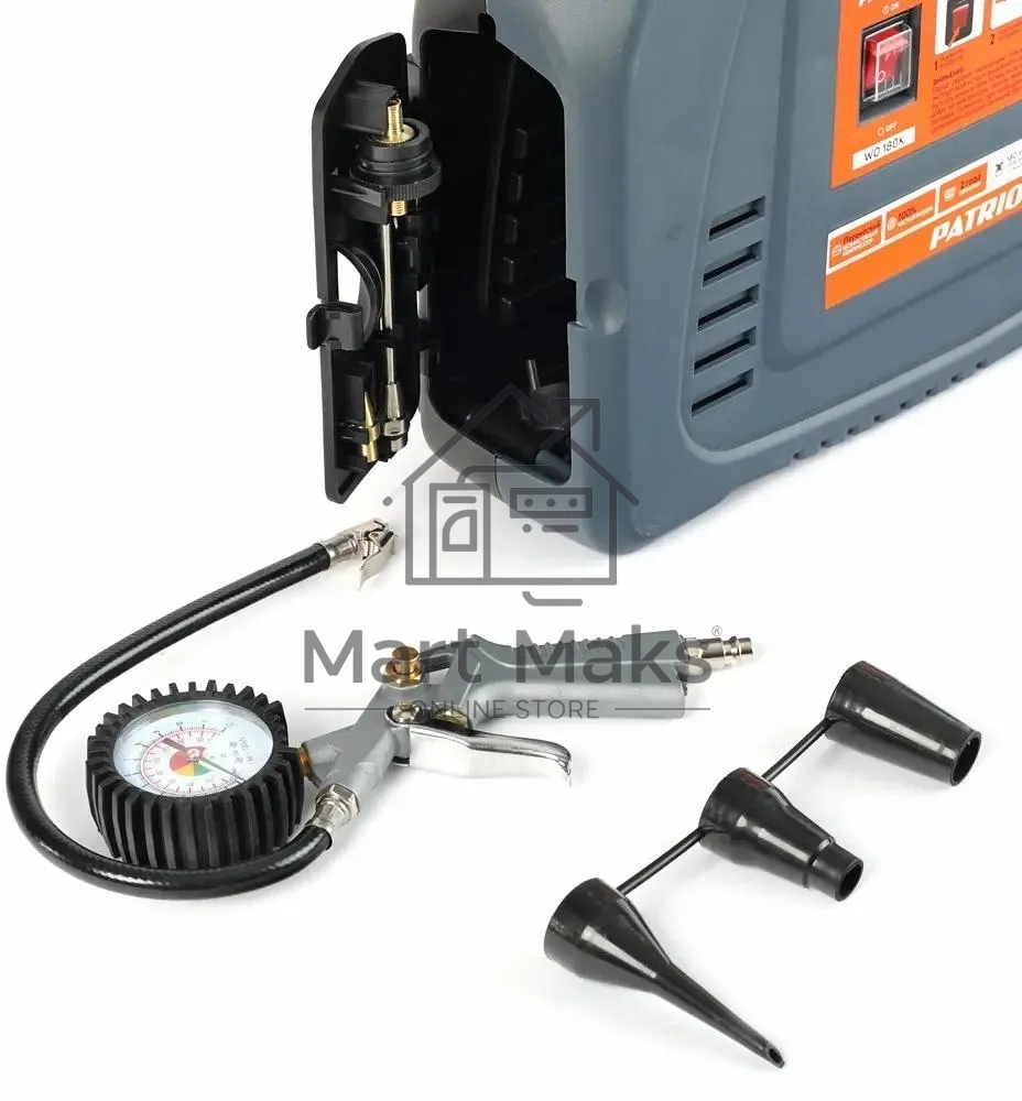 Компрессор поршневой Patriot WO 180K безмасляный 180л/мин 1100Вт синий/черный