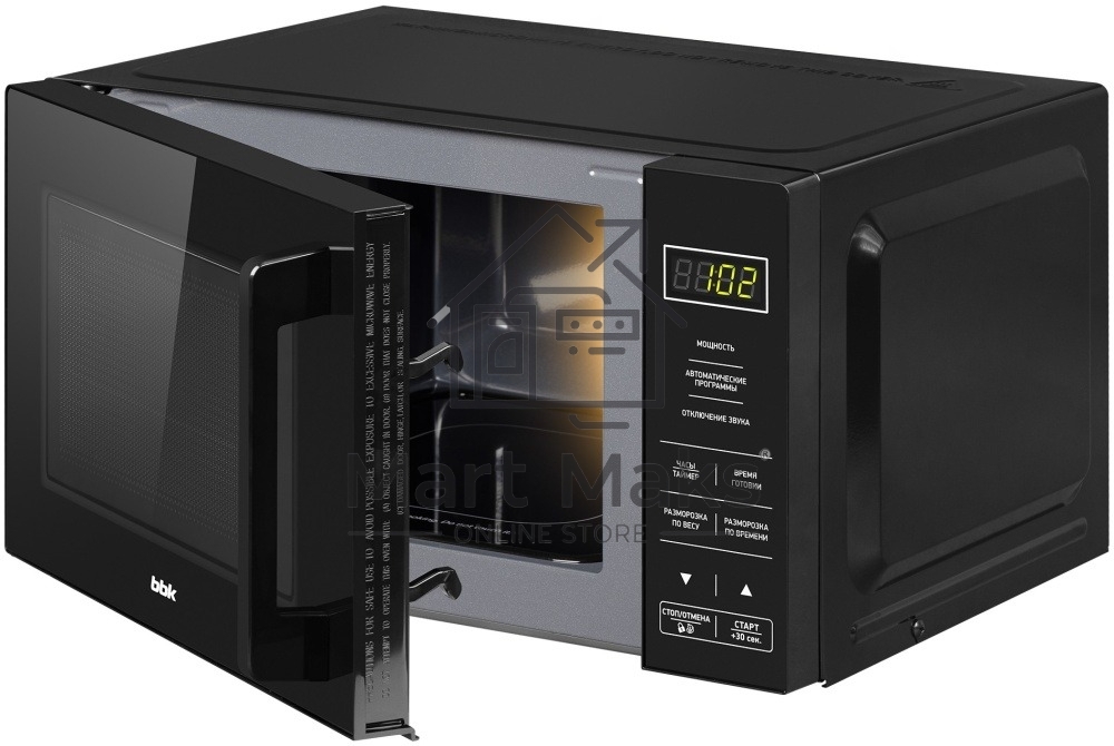 Микроволновая печь BBK 20MWS-750S/B черный, 20 л, 700 Вт, переключатели - сенсор