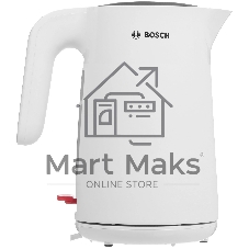 Электрочайник Bosch TWK2M161 белый, 1.7 л, 2400 Вт, скрытый нагревательный элемент