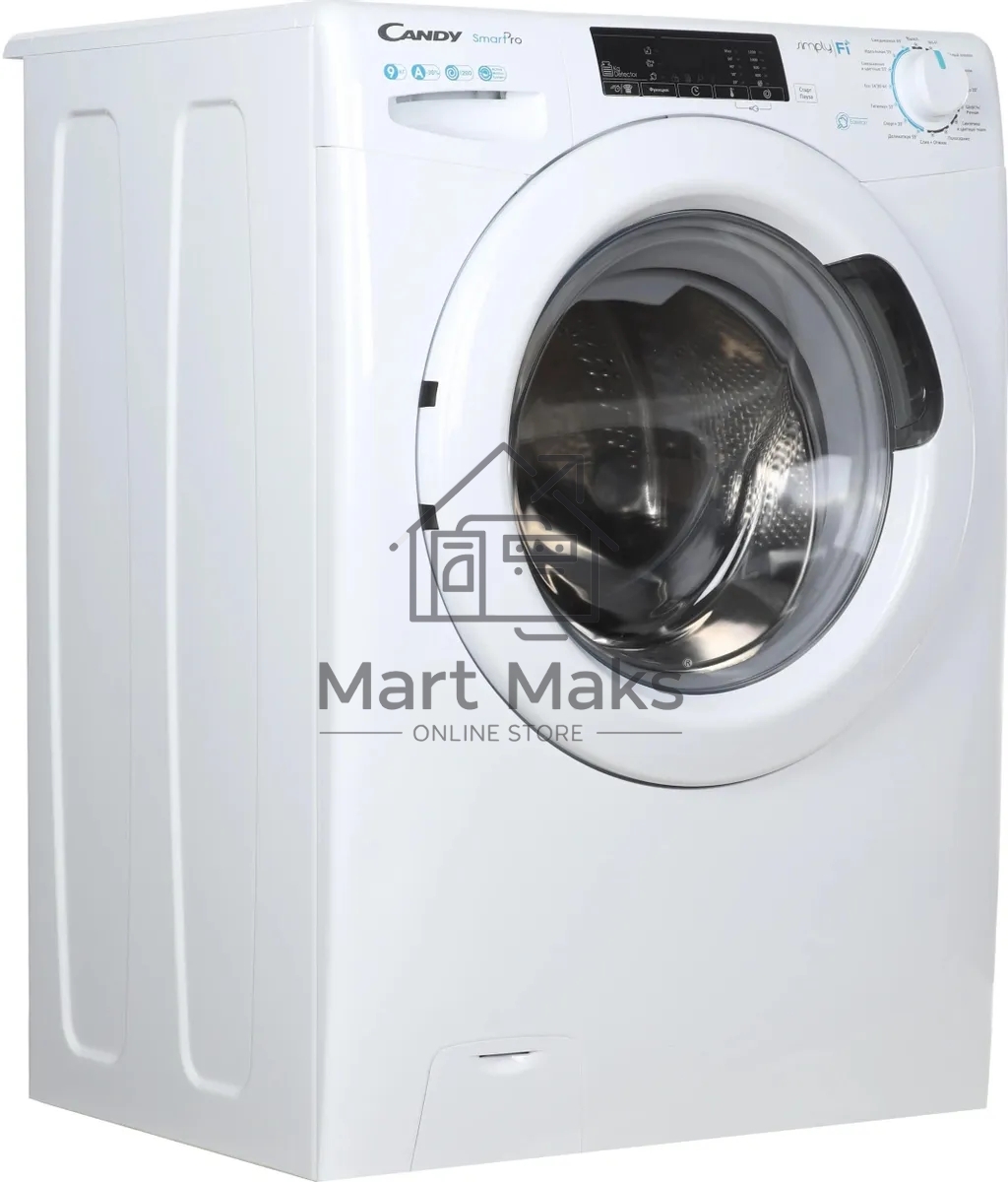 Стиральная машина Candy Smart Pro CSO 129T3/1-07 белый, загрузка фронтальная 9 кг, 1200 об/мин., класс: А
