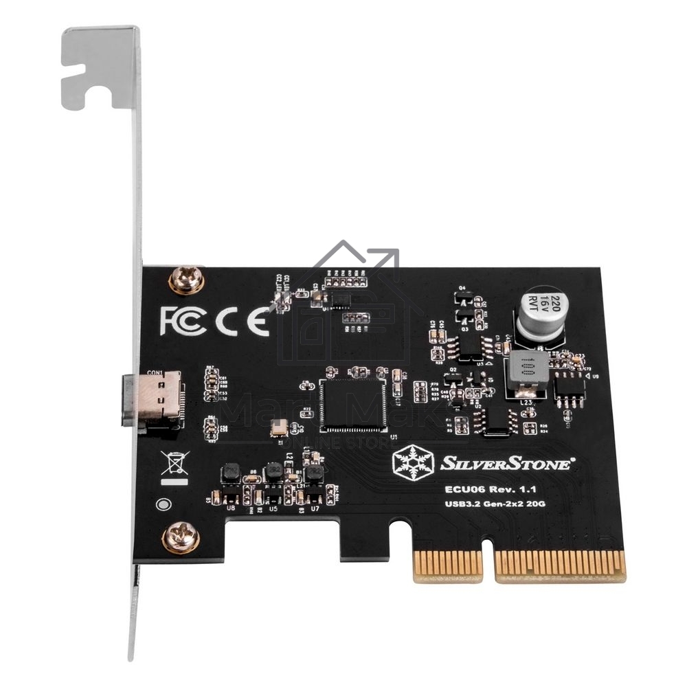 Контроллер Silverstone G56ECU060000010 SuperSpeed USB 20Gbps / USB-C 3.2 Gen 2x2 PCIe expansion card