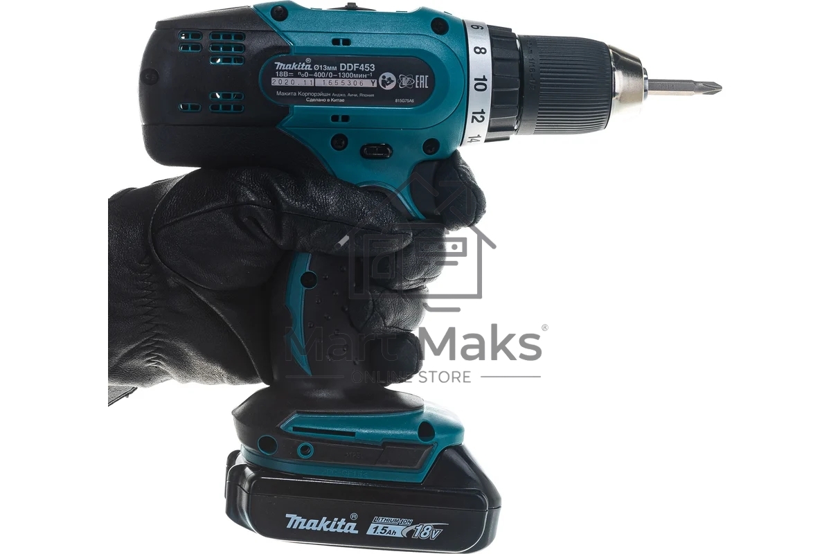 Дрель акк. MAKITA DDF453SYX5 (190497)18В 1х1.5Ач Li-ion БЗП