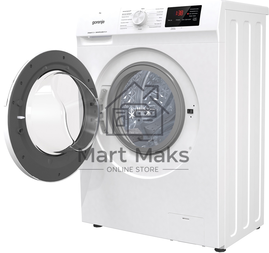 Стиральная машина Gorenje WHE60SFS белый загр. фронтальная макс.: 6 кг 1000об/мин класс: А+++