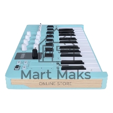 MIDI клавиатура 231599 Arturia MiniLAB 3 Aquamarine 25 клавиш, 8 энкодеров, 8 RGB пэдов, 8 фейдеров, дисплей, сенсорные регуляторы Pitch/Modulation, MIDI-выход, 1/4