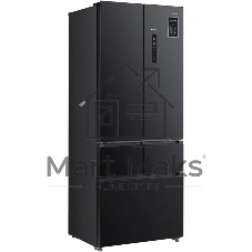 Холодильник Tesler RFD-427BI графит глянцевый двухкамерный 250/142л морозилка сбоку, No Frost, Side by Side