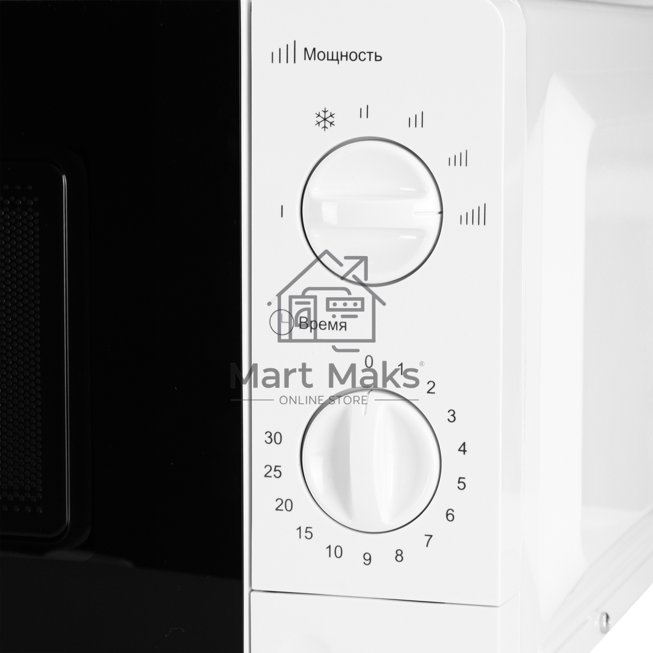 Микроволновая печь Kraft KF-20MW7W-101M белый, 20 л, 700 Вт, переключатели - поворотный механизм