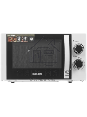 Микроволновая печь Hyundai HYM-M2043 белый/черный, 20 л, 700 Вт, переключатели - поворотный механизм