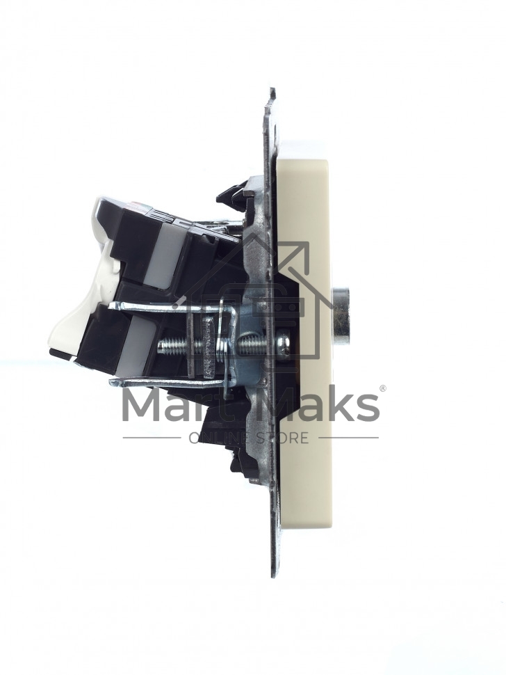 Розетка двойная TV+RJ45 IEK BRITE РТВ/РК12-БрКр кат.5E бежевый
