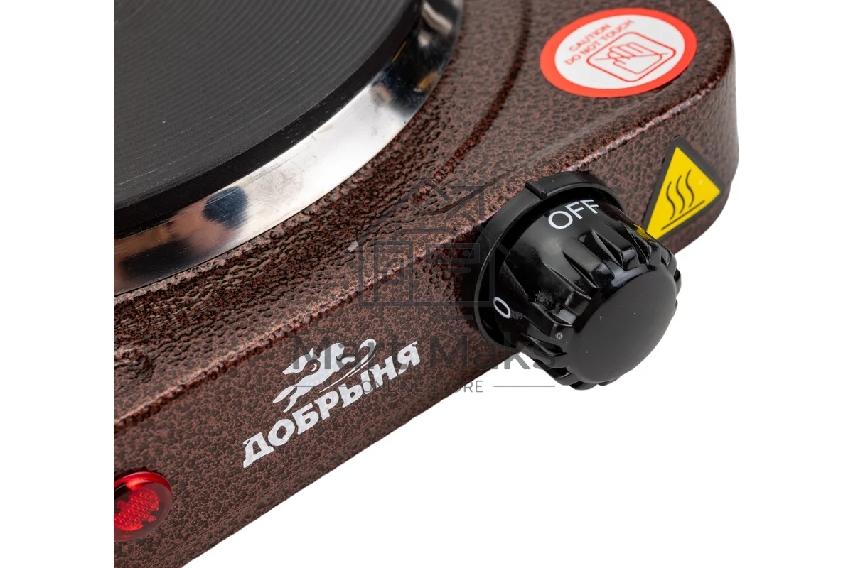 Плитка эл.(1 конф) Добрыня DO-2206 корич.(1000Вт) блин x12, 1000 ВтНапряжение 220 В, 50 Гц5 режимов нагреваДиаметр конфорки: 15 смЗащита от перегреваСветовой индикатор работыРезиновые ножки