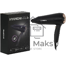 Фен Hyundai H-HDI0755 черный матовый, 2000 Вт, ионизация