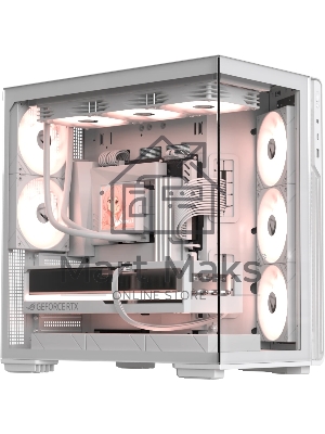 Компьютерный корпус Formula V Line Crystal Z7 PA White, ATX, TYPE-C*1, USB3.0*1, Front+Side Glass, SIDE 3x PERFORMANCE ARGB, REAR 2x PERFORMANCE ARGB