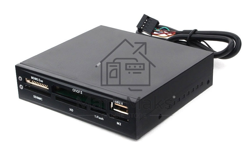 Кард-ридер Gembird FDI2-ALLIN1-02-B/черный/SD/T-Flash/Micro-SD/Micro-SDHC/Micro-SDXC/USB 2.0/метал Кард-ридер Gembird FDI2-ALLIN1-02-B/черный/SD/T-Flash/Micro-SD/Micro-SDHC/Micro-SDXC/USB 2.0/метал