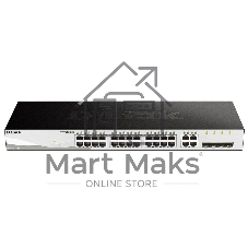 Коммутатор D-Link DGS-1210-28/FL2A, 24×1 Гбит/с + 4×1 Гбит/с Combo, настраиваемый