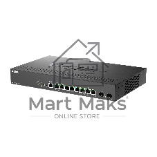 Коммутатор D-Link DMS-1250-10SP/A1A/6KV, 8×2,5 Гбит/с PoE+ + 2×10 Гбит/с SFP+, управляемый
