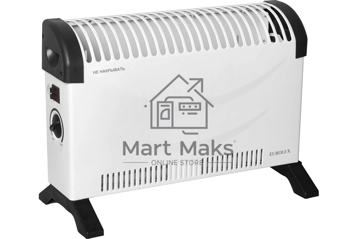 Конвектор Eurolux ОК-EU-1500C белый, 1500 Вт, 20 м2, термостат