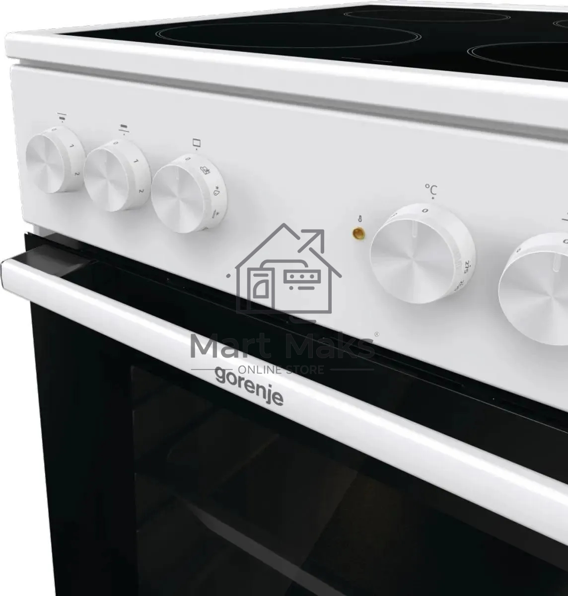Плита электрическая Gorenje GEC5A41WG белый, конфорок 4 электрических, духовка 62 л, 50 см x 85 см x 59.4 см