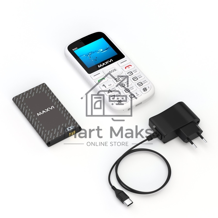 Мобильный телефон Maxvi B201 белый