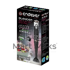 Блендер погружной Endever Sigma-81 черный/белый, 1000 Вт, нож из нержавеющей стали