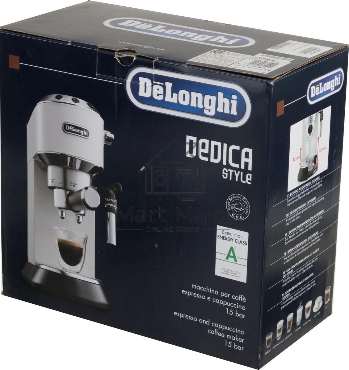 Кофеварка эспрессо DeLonghi EC685.W белый, исп. кофе - молотый/чалды, 1.1 л, 1350 Вт, 15 бар