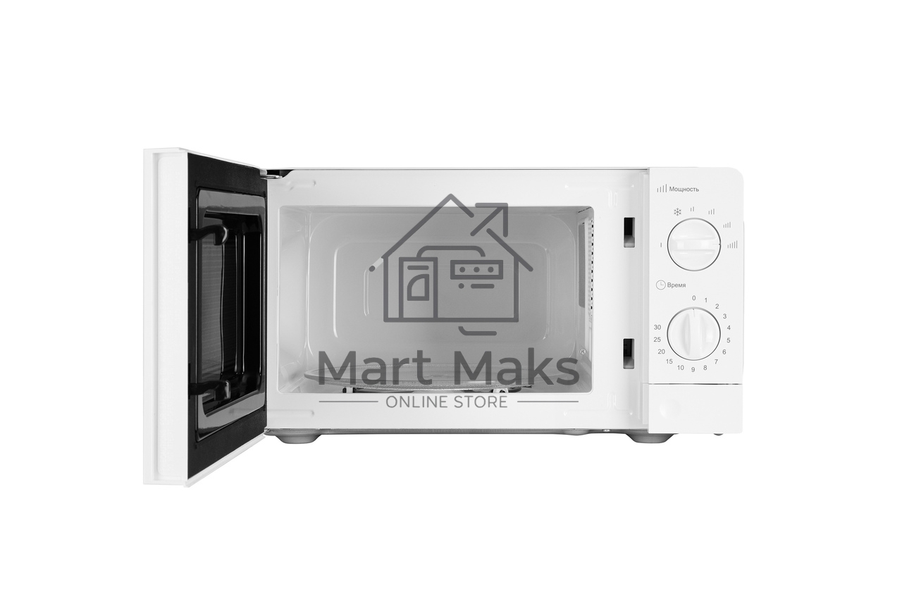 Микроволновая печь Kraft KF-20MW7W-101M белый, 20 л, 700 Вт, переключатели - поворотный механизм
