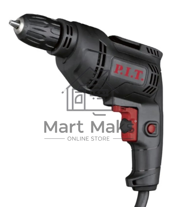 Дрель-шуруповерт сетевой P.I.T. PBM10-C, Сетевая, 550Вт