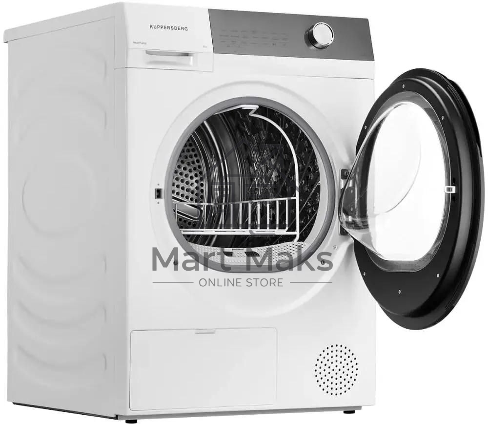 Сушильная машина Kuppersberg DM 610 W белый, 9 кг, сушка - тепловой насос, программ - 14, 59.5 x 85 x 68.5 см