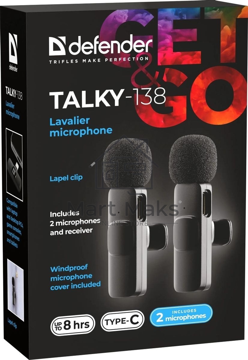 Петличный микрофон Defender Talky-138 wrls 64138