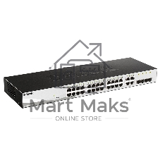 Коммутатор D-Link DGS-1210-28/FL2A, 24×1 Гбит/с + 4×1 Гбит/с Combo, настраиваемый